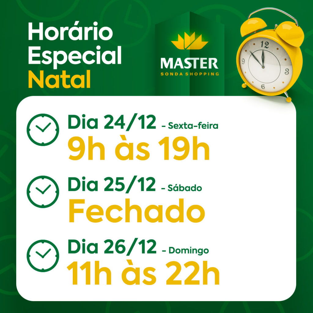 Confira nosso horário de funcionamento para essa semana - Santa Maria  Shopping