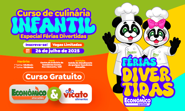 Curso Culinária Férias Econômico RS