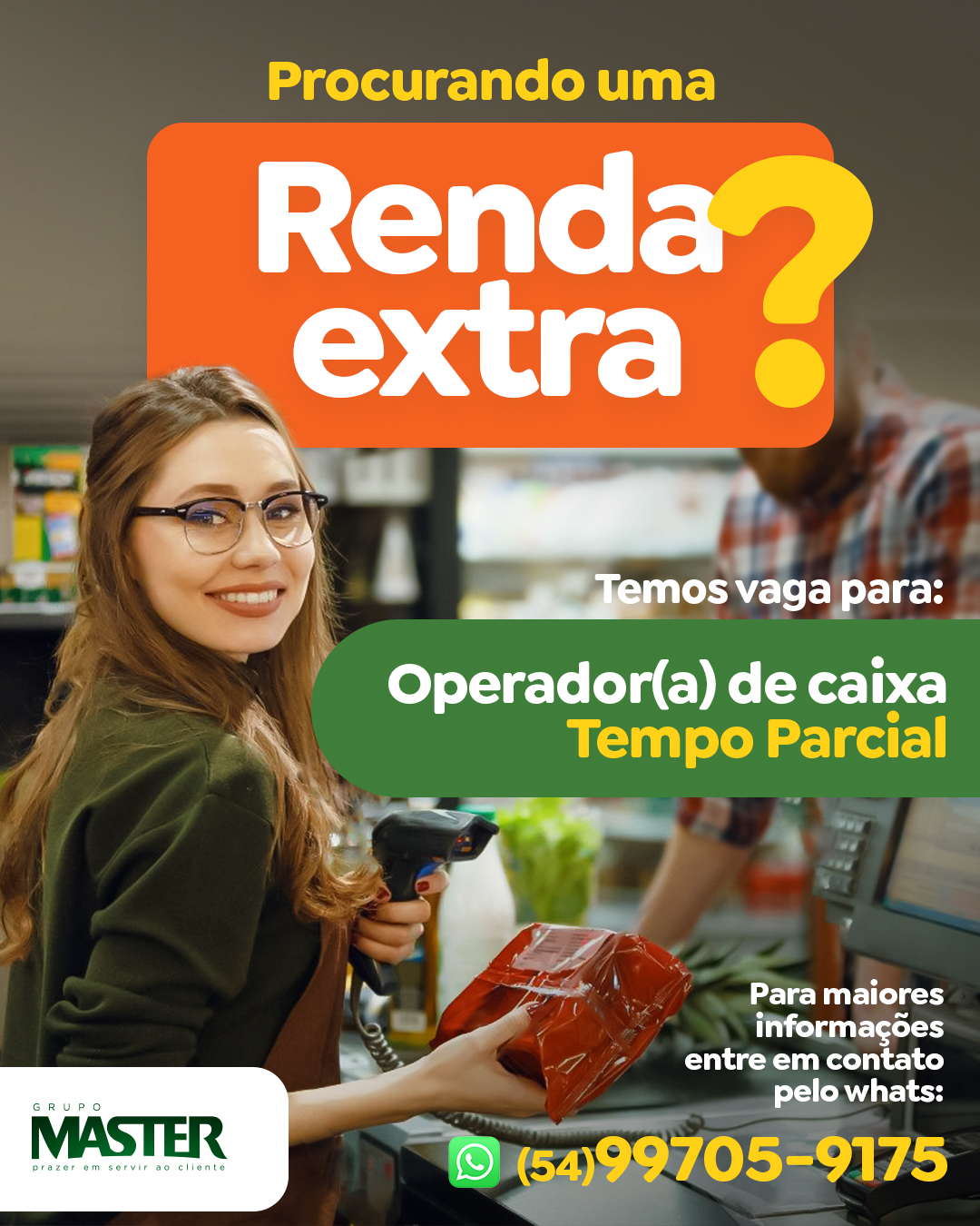 Post Operador de Caixa Grupo Master 1